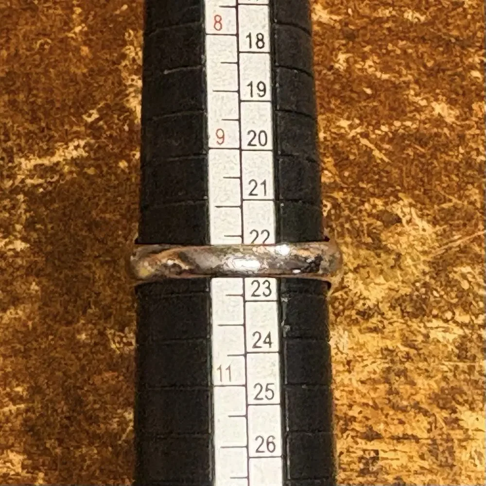 JS Sterling Silver and Cognac Diamond Ring Size 10 Dome Statement